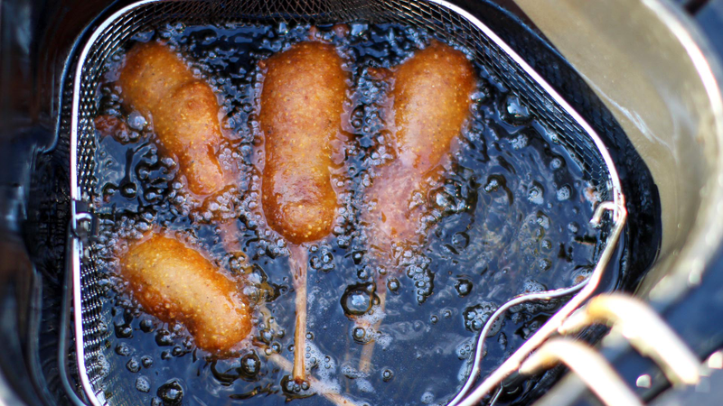Illustration for article titled I crammed the entire state of Wisconsin into a corn dog